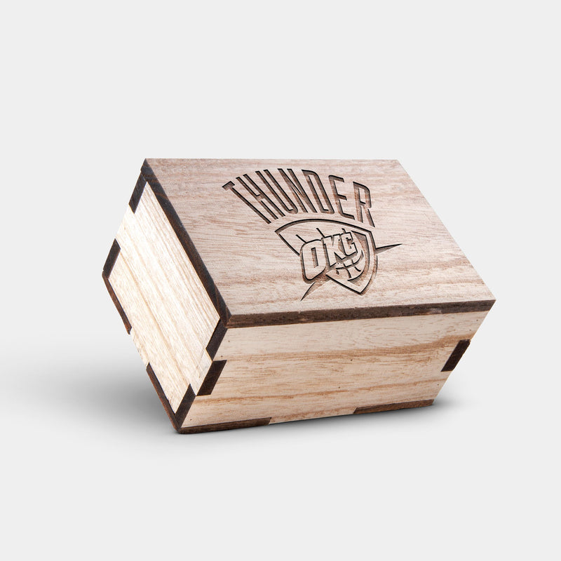 Best OKC Thunder Mahogany And Walnut Wood Chronograph Watch - Engraved In Nature