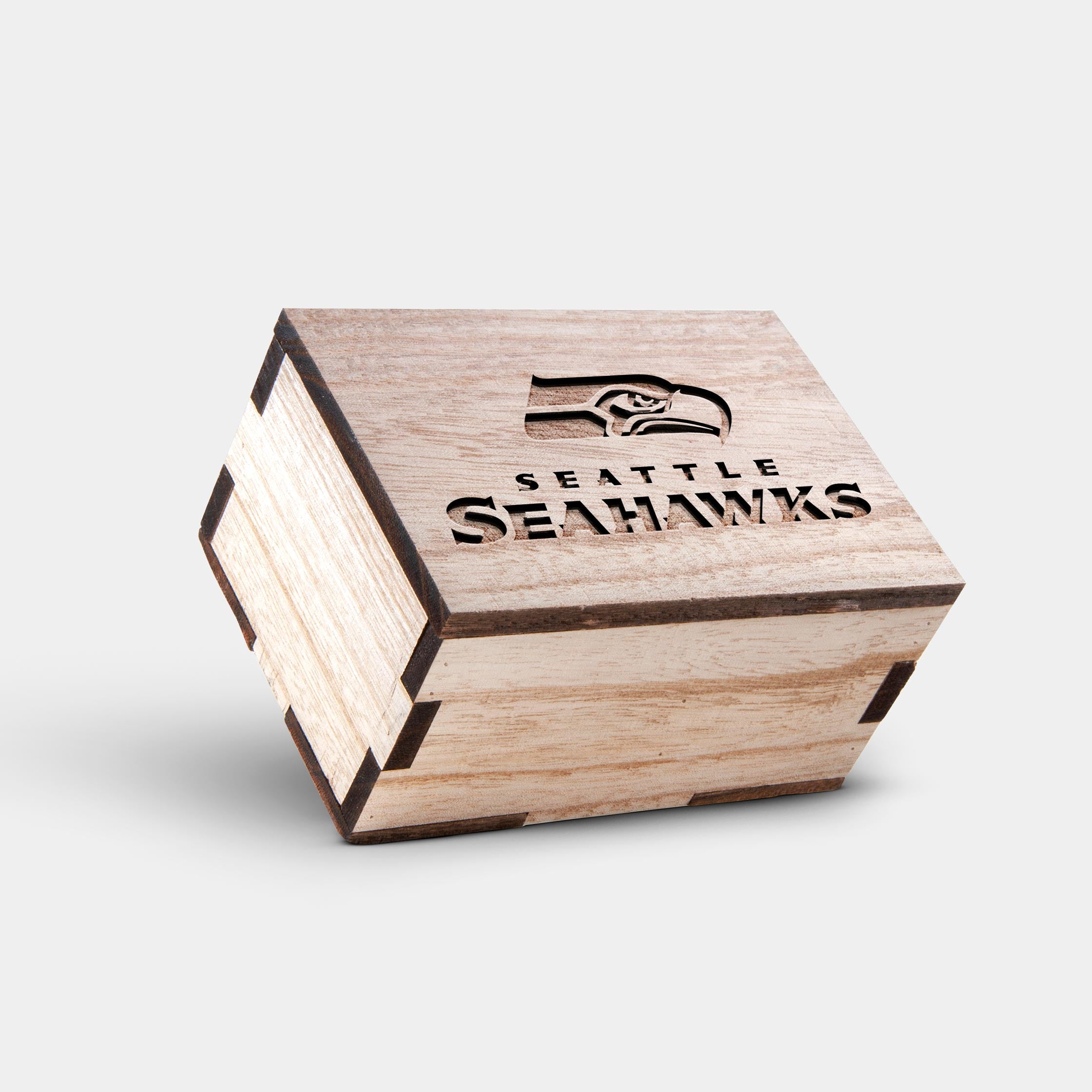 Best Seattle Seahawks Mahogany And Walnut Wood Chronograph Watch - Engraved In Nature