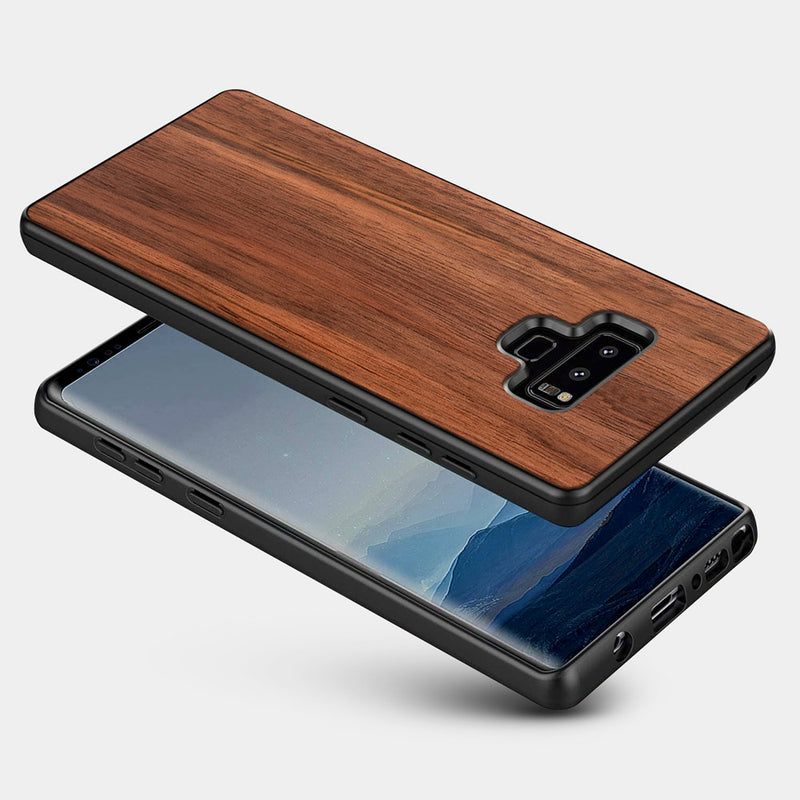 Best Custom Engraved Walnut Wood Detroit Pistons Note 9 Case - Engraved In Nature