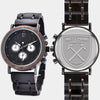 West Ham United F.C. Mens Wrist Watch  - Personalized West Ham United F.C. Mens Watches - Custom Gifts For Him, Birthday Gifts, Gift For Dad - Best 2022 West Ham United F.C. Christmas Gifts - Black 45mm FC Wood Watch - By Engraved In Nature