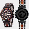 Winnipeg Jets Mens Wrist Watch  - Personalized Winnipeg Jets Mens Watches - Custom Gifts For Him, Birthday Gifts, Gift For Dad - Best 2022 Winnipeg Jets Christmas Gifts - Black 45mm NHL Wood Watch - By Engraved In Nature