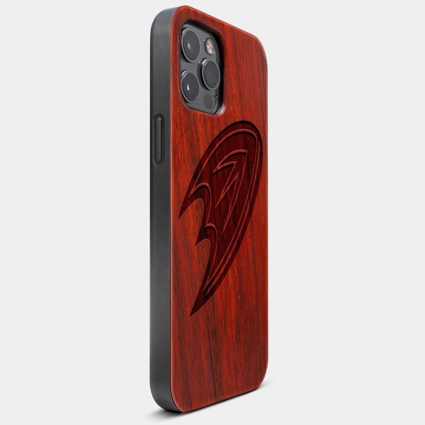 Best Wood Arizona Cardinals iPhone 13 Pro Max Case | Custom Arizona Cardinals Gift | Mahogany Wood Cover - Engraved In Nature
