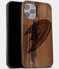 Best Wood Anaheim Ducks iPhone 13 Pro Max Case | Custom Anaheim Ducks Gift | Walnut Wood Cover - Engraved In Nature