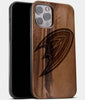Best Wood Anaheim Ducks iPhone 13 Pro Max Case | Custom Anaheim Ducks Gift | Walnut Wood Cover - Engraved In Nature