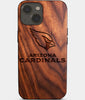 Eco-friendly Arizona Cardinals iPhone 14 Case - Carved Wood Custom Arizona Cardinals Gift For Him - Monogrammed Personalized iPhone 14 Cover By Engraved In Nature