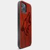 Best Wood Arizona Coyotes iPhone 13 Pro Max Case | Custom Arizona Coyotes Gift | Mahogany Wood Cover - Engraved In Nature