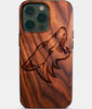 Eco-friendly Arizona Coyotes iPhone 14 Pro Max Case - Carved Wood Custom Arizona Coyotes Gift For Him - Monogrammed Personalized iPhone 14 Pro Max Cover By Engraved In Nature