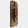 Best Wood Arsenal F.C. iPhone 13 Pro Case | Custom Arsenal F.C. Gift | Walnut Wood Cover - Engraved In Nature