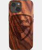 Eco-friendly Arsenal FC iPhone 14 Case - Carved Wood Custom Arsenal FC Gift For Him - Monogrammed Personalized iPhone 14 Cover By Engraved In Nature