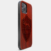 Best Wood A.S. Roma iPhone 13 Pro Max Case | Custom A.S. Roma Gift | Mahogany Wood Cover - Engraved In Nature