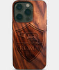 Eco-friendly AS Roma iPhone 14 Pro Case - Carved Wood Custom AS Roma Gift For Him - Monogrammed Personalized iPhone 14 Pro Cover By Engraved In Nature