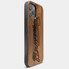 Best Wood Atlanta Braves iPhone 13 Pro Max Case | Custom Atlanta Braves Gift | Walnut Wood Cover - Engraved In Nature