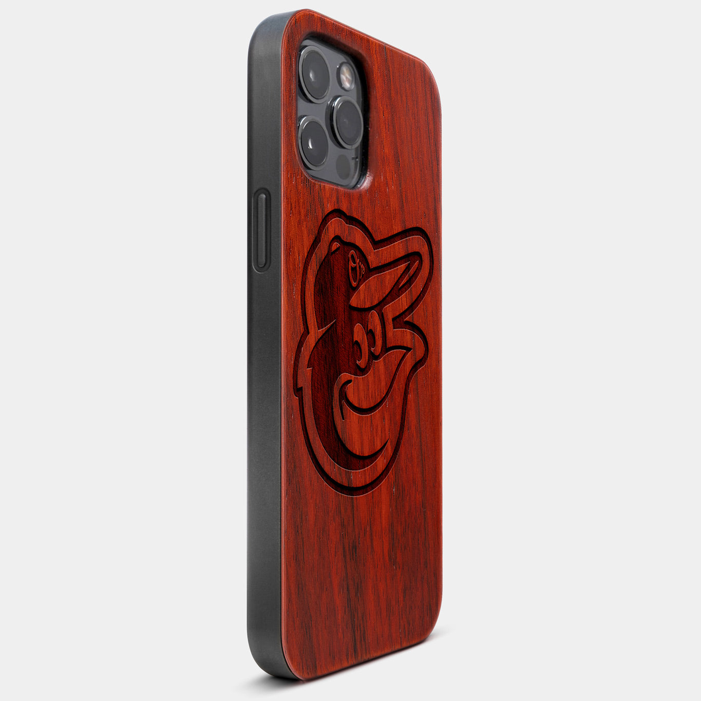 Best Wood Baltimore Orioles iPhone 13 Pro Case | Custom Baltimore Orioles Gift | Mahogany Wood Cover - Engraved In Nature