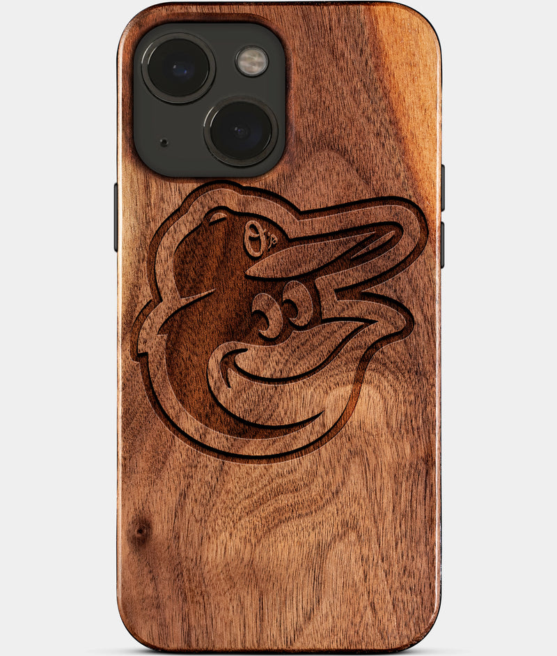 Eco-friendly Baltimore Orioles iPhone 15 Case - Carved Wood Custom Baltimore Orioles Gift For Him - Monogrammed Personalized iPhone 15 Cover By Engraved In Nature