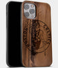 Best Wood Boston Celtics iPhone 13 Pro Case | Custom Boston Celtics Gift | Walnut Wood Cover - Engraved In Nature