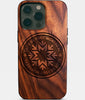 Eco-friendly Cf Montreal iPhone 14 Pro Max Case - Carved Wood Custom Cf Montreal Gift For Him - Monogrammed Personalized iPhone 14 Pro Max Cover By Engraved In Nature