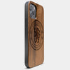 Best Wood Chelsea F.C. iPhone 13 Pro Max Case | Custom Chelsea F.C. Gift | Walnut Wood Cover - Engraved In Nature