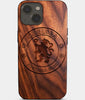 Eco-friendly Chelsea FC iPhone 14 Plus Case - Carved Wood Custom Chelsea FC Gift For Him - Monogrammed Personalized iPhone 14 Plus Cover By Engraved In Nature