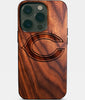 Eco-friendly Chicago Bears iPhone 14 Pro Case - Carved Wood Custom Chicago Bears Gift For Him - Monogrammed Personalized iPhone 14 Pro Cover By Engraved In Nature