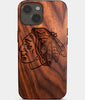 Eco-friendly Chicago Blackhawks iPhone 14 Case - Carved Wood Custom Chicago Blackhawks Gift For Him - Monogrammed Personalized iPhone 14 Cover By Engraved In Nature