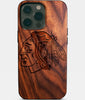 Eco-friendly Chicago Blackhawks iPhone 14 Pro Max Case - Carved Wood Custom Chicago Blackhawks Gift For Him - Monogrammed Personalized iPhone 14 Pro Max Cover By Engraved In Nature