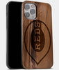 Best Wood Cincinnati Reds iPhone 13 Pro Max Case | Custom Cincinnati Reds Gift | Walnut Wood Cover - Engraved In Nature