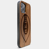 Best Wood Cincinnati Reds iPhone 13 Pro Max Case | Custom Cincinnati Reds Gift | Walnut Wood Cover - Engraved In Nature