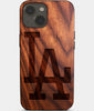 Eco-friendly Classic Los Angeles Dodgers iPhone 14 Case - Carved Wood Custom Los Angeles Dodgers Gift For Him - Monogrammed Personalized iPhone 14 Cover By Engraved In Nature