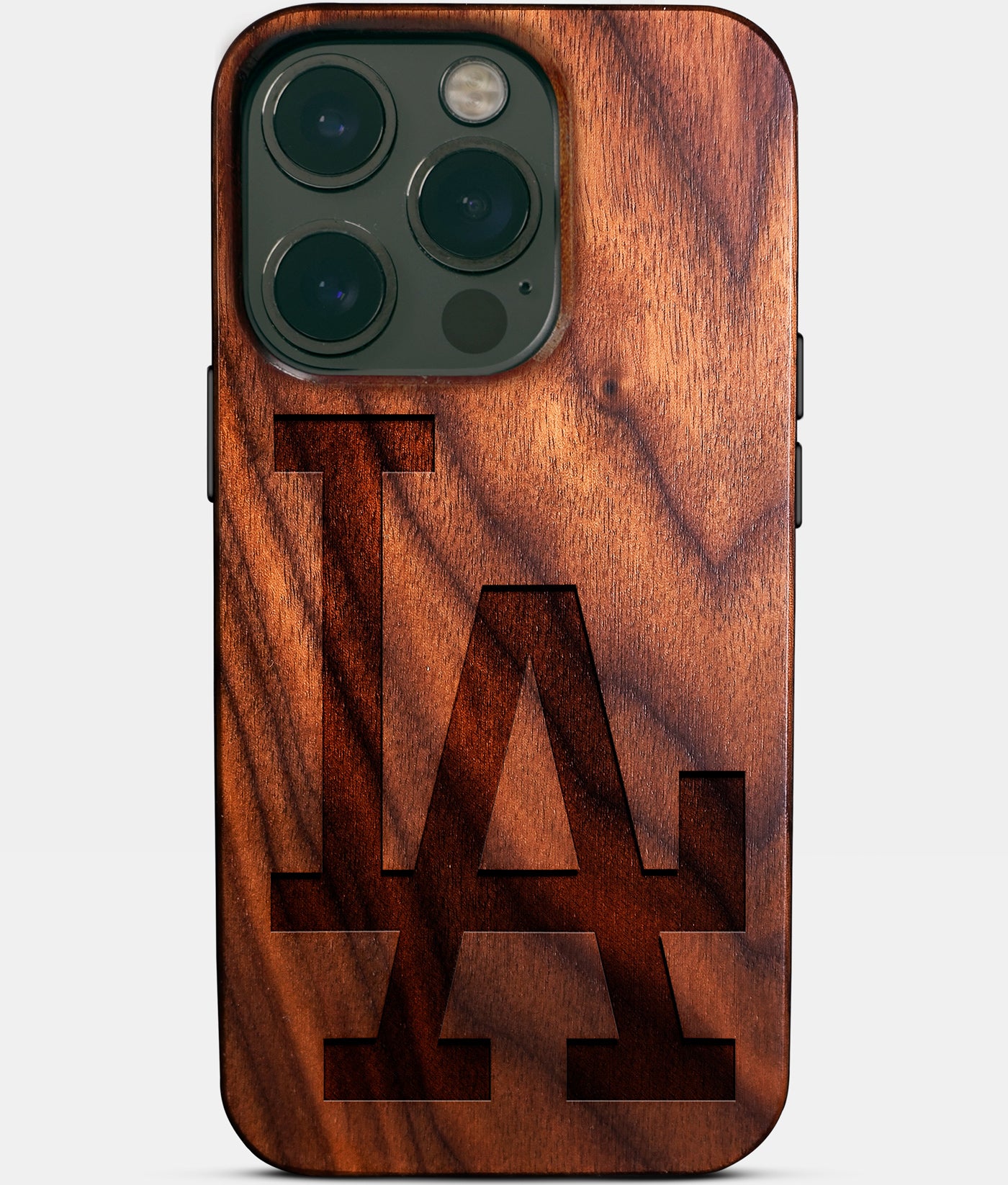 Eco-friendly Classic Los Angeles Dodgers iPhone 14 Pro Case - Carved Wood Custom Los Angeles Dodgers Gift For Him - Monogrammed Personalized iPhone 14 Pro Cover By Engraved In Nature