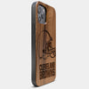 Best Wood Cleveland Browns iPhone 13 Pro Max Case | Custom Cleveland Browns Gift | Walnut Wood Cover - Engraved In Nature