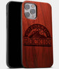 Best Wood Colorado Rockies iPhone 13 Pro Case | Custom Colorado Rockies Gift | Mahogany Wood Cover - Engraved In Nature