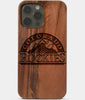 Carved Wood Colorado Rockies iPhone 13 Pro Max Case | Custom Colorado Rockies Gift, Birthday Gift | Personalized Mahogany Wood Cover, Gifts For Him, Monogrammed Gift For Fan | by Engraved In Nature