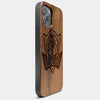 Best Wood Dallas Mavericks iPhone 13 Pro Case | Custom Dallas Mavericks Gift | Walnut Wood Cover - Engraved In Nature