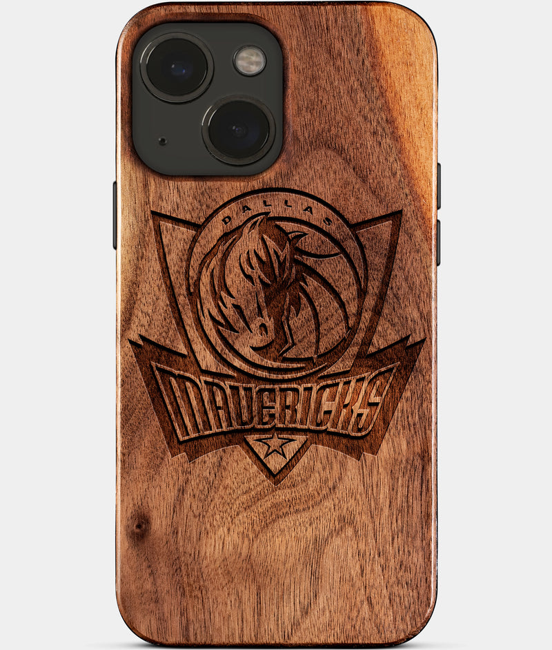 Eco-friendly Dallas Mavericks iPhone 15 Case - Carved Wood Custom Dallas Mavericks Gift For Him - Monogrammed Personalized iPhone 15 Cover By Engraved In Nature