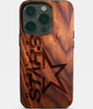 Eco-friendly Dallas Stars iPhone 14 Pro Case - Carved Wood Custom Dallas Stars Gift For Him - Monogrammed Personalized iPhone 14 Pro Cover By Engraved In Nature