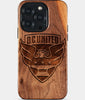 Eco-friendly Dc United iPhone 15 Pro Case - Carved Wood Custom Dc United Gift For Him - Monogrammed Personalized iPhone 15 Pro Cover By Engraved In Nature