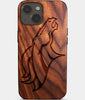 Eco-friendly Denver Broncos iPhone 14 Case - Carved Wood Custom Denver Broncos Gift For Him - Monogrammed Personalized iPhone 14 Cover By Engraved In Nature