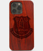 Carved Wood Everton F.C. iPhone 13 Pro Case | Custom Everton F.C. Gift, Birthday Gift | Personalized Mahogany Wood Cover, Gifts For Him, Monogrammed Gift For Fan | by Engraved In Nature