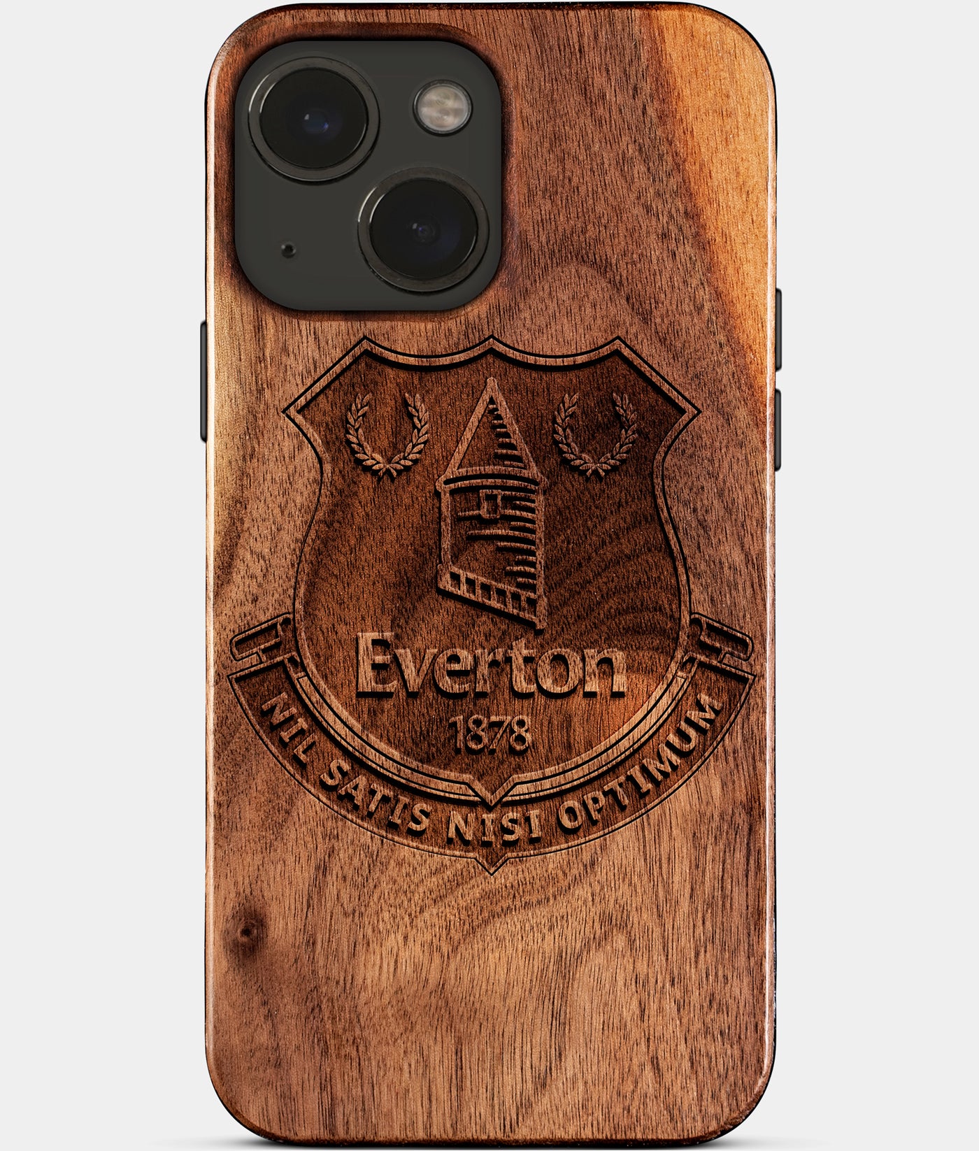 Eco-friendly Everton FC iPhone 15 Plus Case - Carved Wood Custom Everton FC Gift For Him - Monogrammed Personalized iPhone 15 Plus Cover By Engraved In Nature