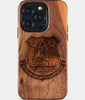 Eco-friendly Everton FC iPhone 15 Pro Case - Carved Wood Custom Everton FC Gift For Him - Monogrammed Personalized iPhone 15 Pro Cover By Engraved In Nature