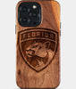 Eco-friendly Florida Panthers iPhone 15 Pro Max Case - Carved Wood Custom Florida Panthers Gift For Him - Monogrammed Personalized iPhone 15 Pro Max Cover By Engraved In Nature