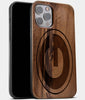 Best Wood Green Bay Packers iPhone 13 Pro Max Case | Custom Green Bay Packers Gift | Walnut Wood Cover - Engraved In Nature
