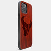 Best Wood Houston Texans iPhone 13 Pro Max Case | Custom Houston Texans Gift | Mahogany Wood Cover - Engraved In Nature