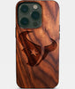 Eco-friendly Houston Texans iPhone 14 Pro Case - Carved Wood Custom Houston Texans Gift For Him - Monogrammed Personalized iPhone 14 Pro Cover By Engraved In Nature