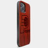 Best Wood Indiana Pacers iPhone 13 Pro Case | Custom Indiana Pacers Gift | Mahogany Wood Cover - Engraved In Nature