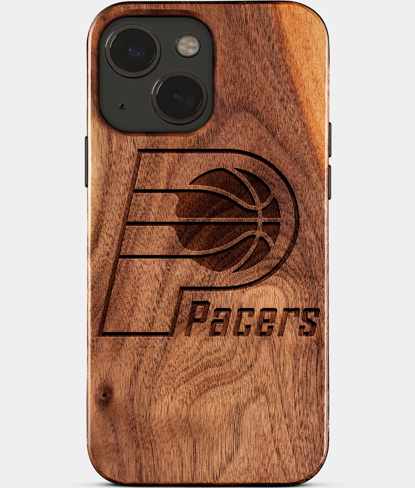 Eco-friendly Indiana Pacers iPhone 15 Case - Carved Wood Custom Indiana Pacers Gift For Him - Monogrammed Personalized iPhone 15 Cover By Engraved In Nature