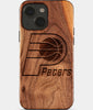 Eco-friendly Indiana Pacers iPhone 15 Plus Case - Carved Wood Custom Indiana Pacers Gift For Him - Monogrammed Personalized iPhone 15 Plus Cover By Engraved In Nature