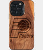 Eco-friendly Indiana Pacers iPhone 15 Pro Case - Carved Wood Custom Indiana Pacers Gift For Him - Monogrammed Personalized iPhone 15 Pro Cover By Engraved In Nature