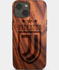 Eco-friendly Juventus FC iPhone 14 Case - Carved Wood Custom Juventus FC Gift For Him - Monogrammed Personalized iPhone 14 Cover By Engraved In Nature