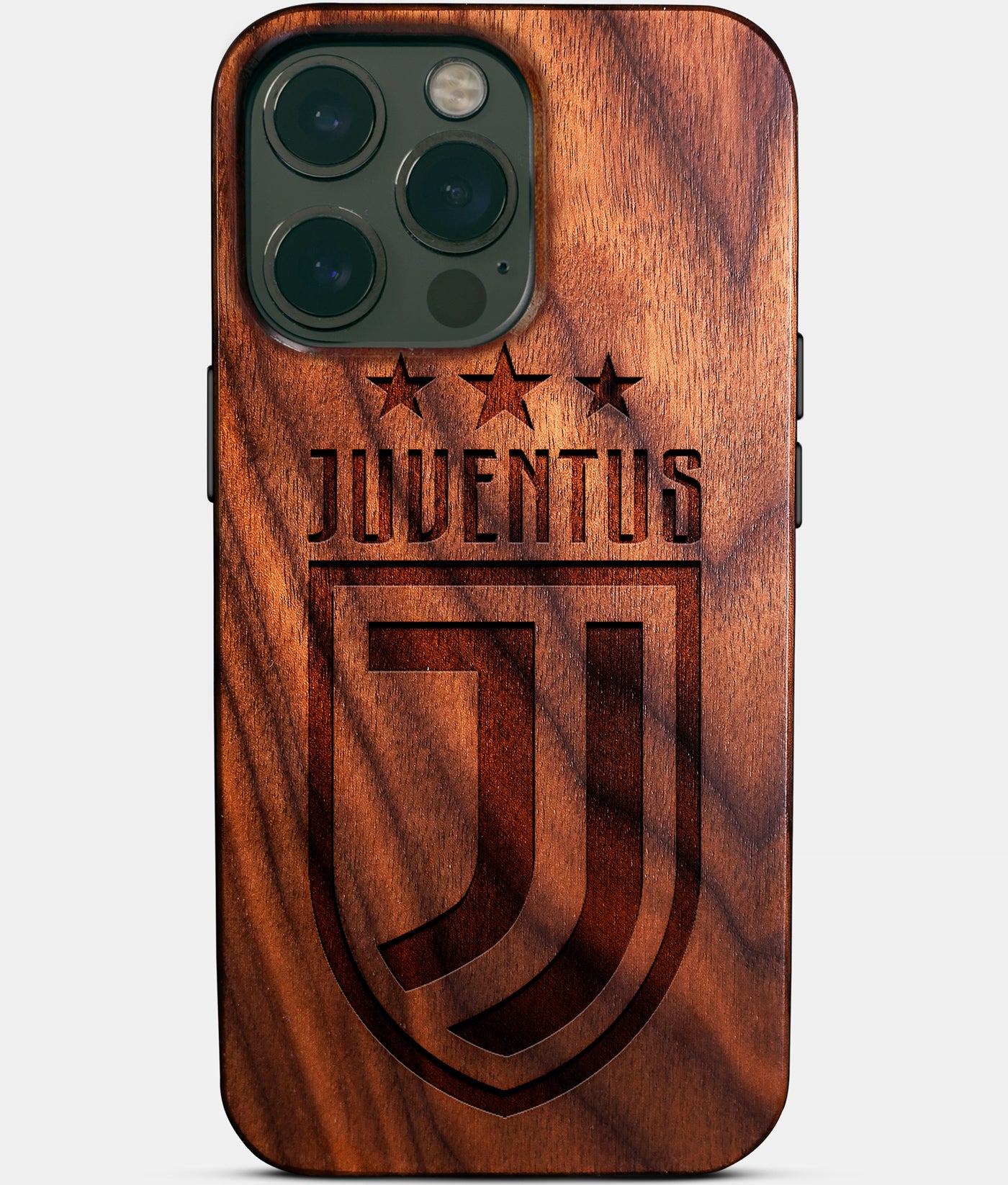 Eco-friendly Juventus FC iPhone 14 Pro Max Case - Carved Wood Custom Juventus FC Gift For Him - Monogrammed Personalized iPhone 14 Pro Max Cover By Engraved In Nature